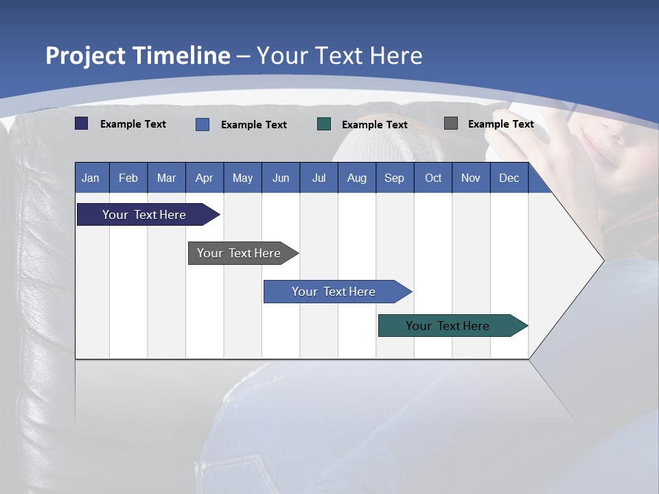 A Woman Sitting On A Couch Holding A Remote Control PowerPoint Template