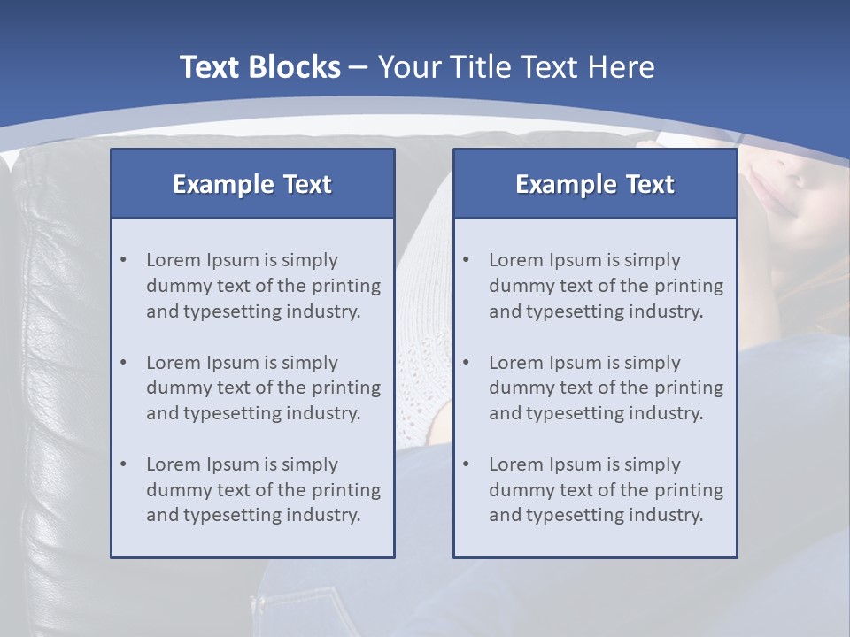 A Woman Sitting On A Couch Holding A Remote Control PowerPoint Template