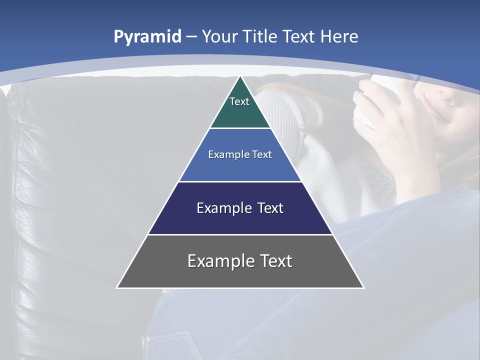 A Woman Sitting On A Couch Holding A Remote Control PowerPoint Template