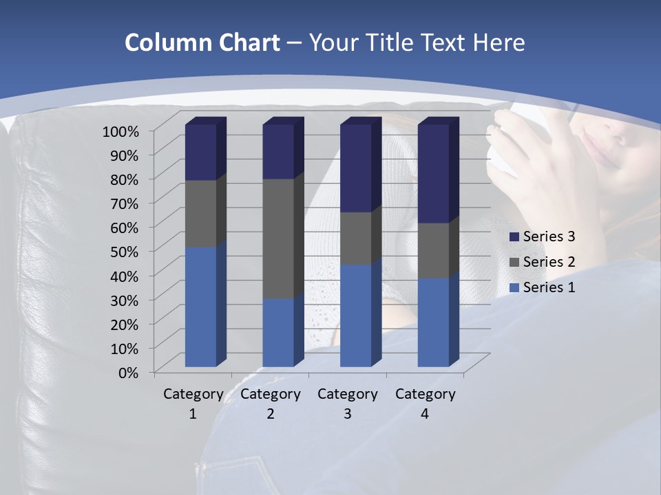 A Woman Sitting On A Couch Holding A Remote Control PowerPoint Template