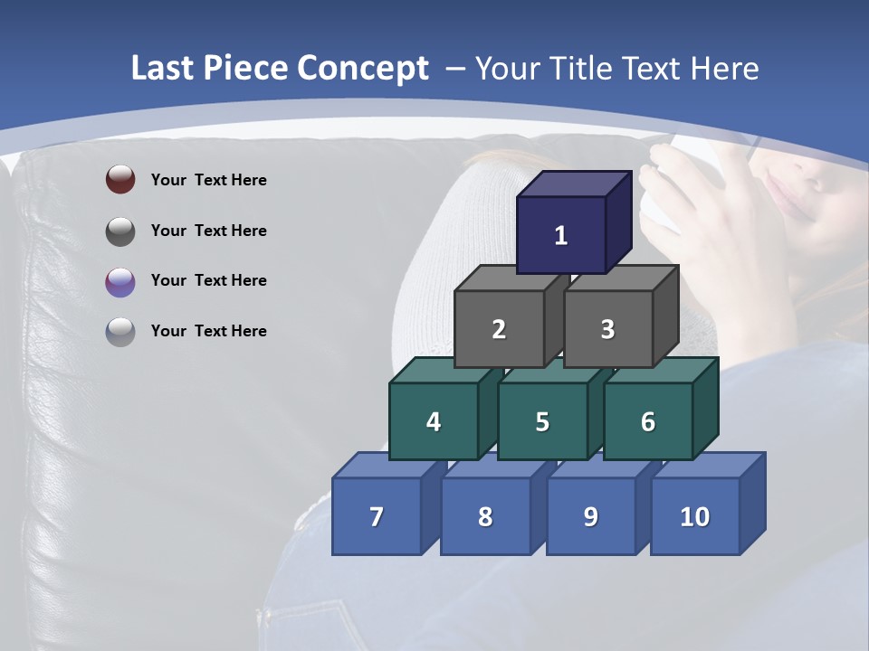 A Woman Sitting On A Couch Holding A Remote Control PowerPoint Template