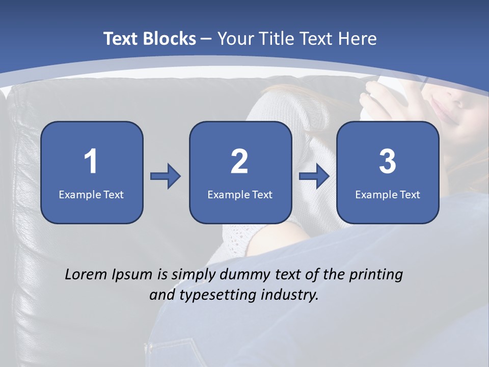 A Woman Sitting On A Couch Holding A Remote Control PowerPoint Template