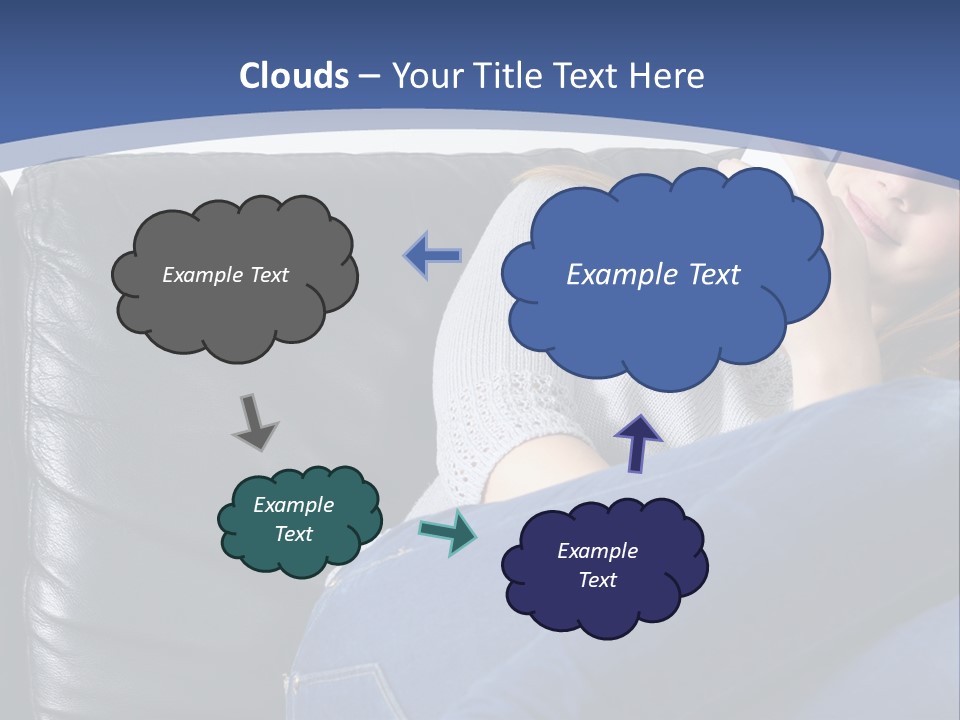 A Woman Sitting On A Couch Holding A Remote Control PowerPoint Template