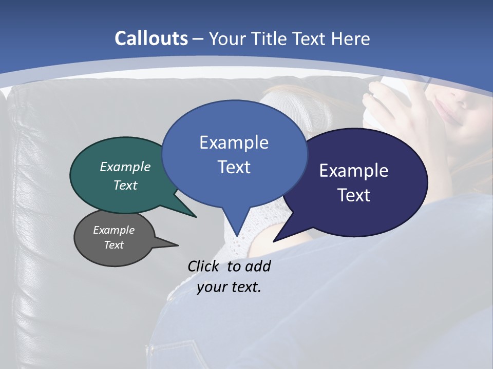 A Woman Sitting On A Couch Holding A Remote Control PowerPoint Template