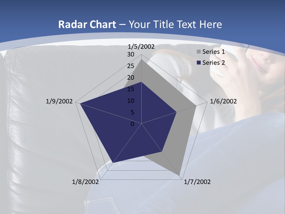 A Woman Sitting On A Couch Holding A Remote Control PowerPoint Template
