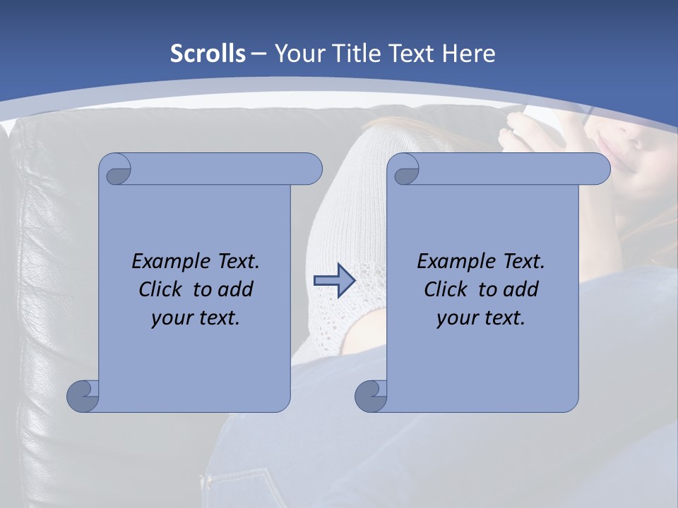 A Woman Sitting On A Couch Holding A Remote Control PowerPoint Template