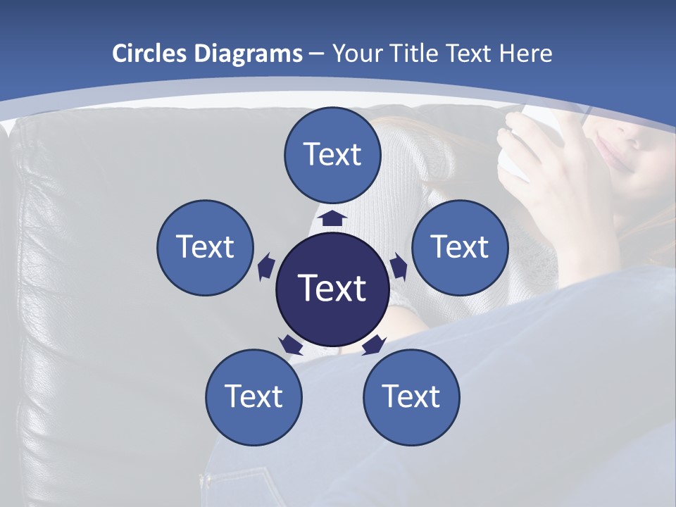 A Woman Sitting On A Couch Holding A Remote Control PowerPoint Template