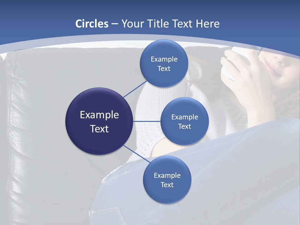 A Woman Sitting On A Couch Holding A Remote Control PowerPoint Template