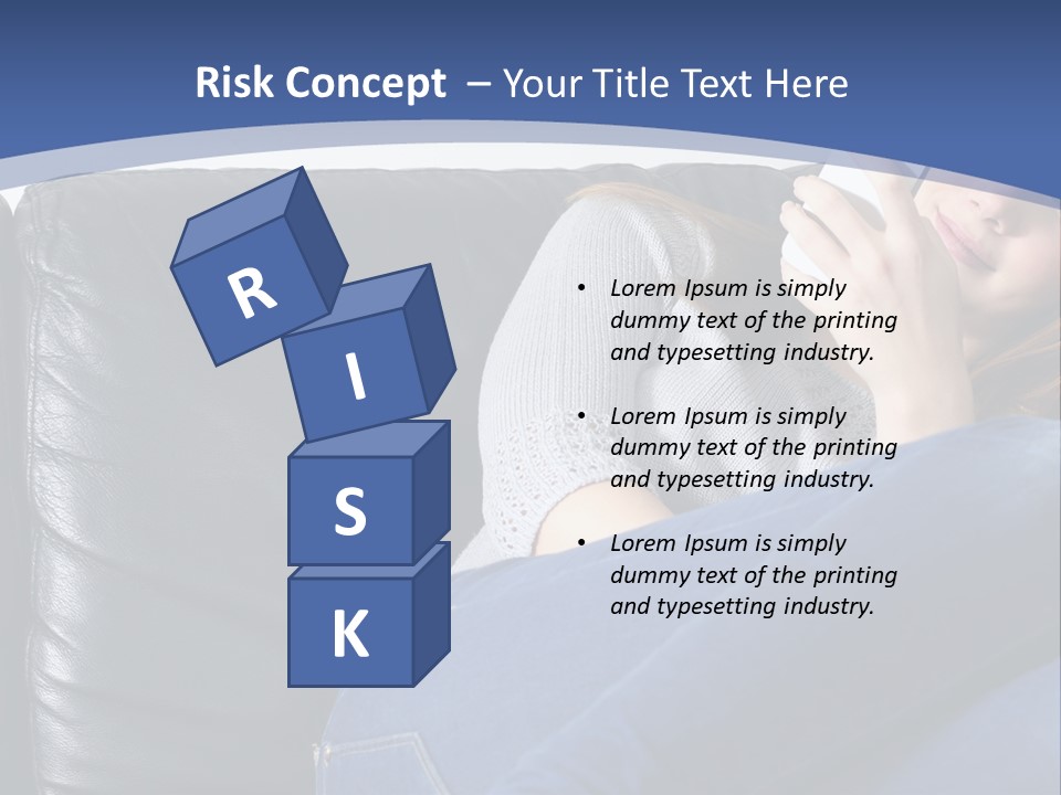 A Woman Sitting On A Couch Holding A Remote Control PowerPoint Template