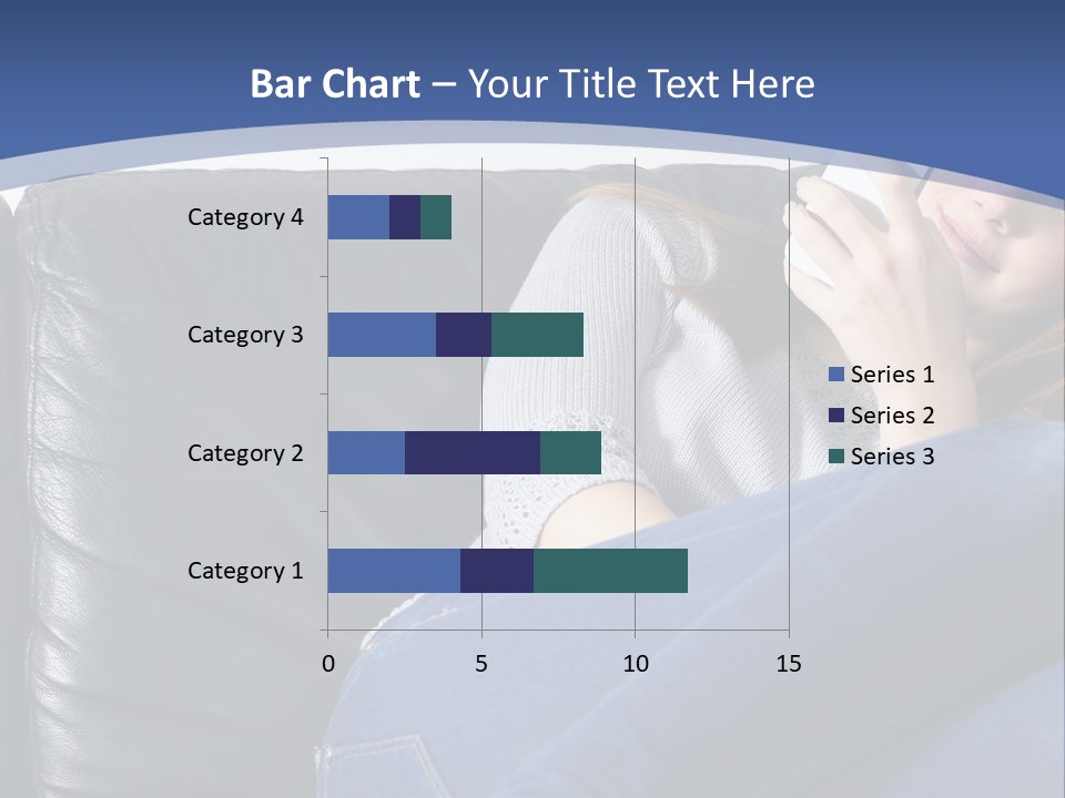 A Woman Sitting On A Couch Holding A Remote Control PowerPoint Template