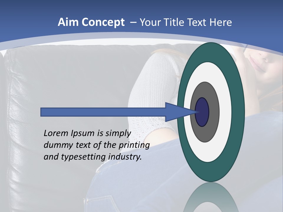 A Woman Sitting On A Couch Holding A Remote Control PowerPoint Template