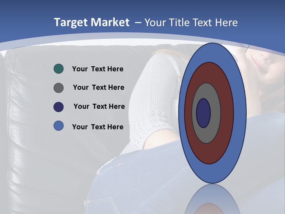 A Woman Sitting On A Couch Holding A Remote Control PowerPoint Template