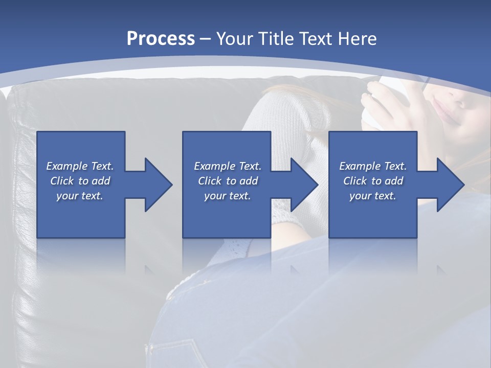 A Woman Sitting On A Couch Holding A Remote Control PowerPoint Template