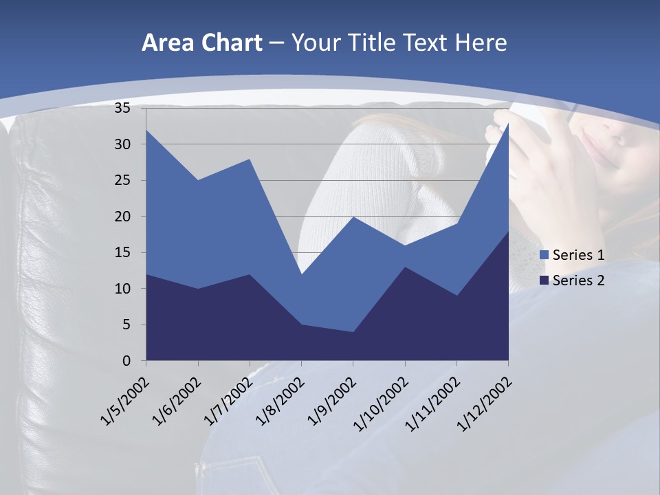 A Woman Sitting On A Couch Holding A Remote Control PowerPoint Template