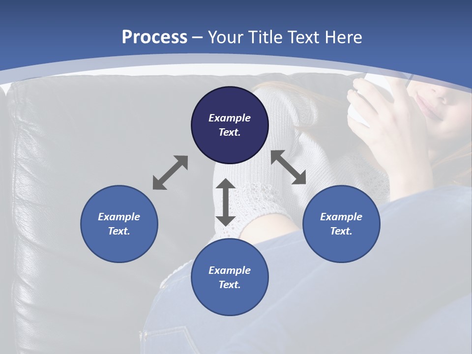 A Woman Sitting On A Couch Holding A Remote Control PowerPoint Template