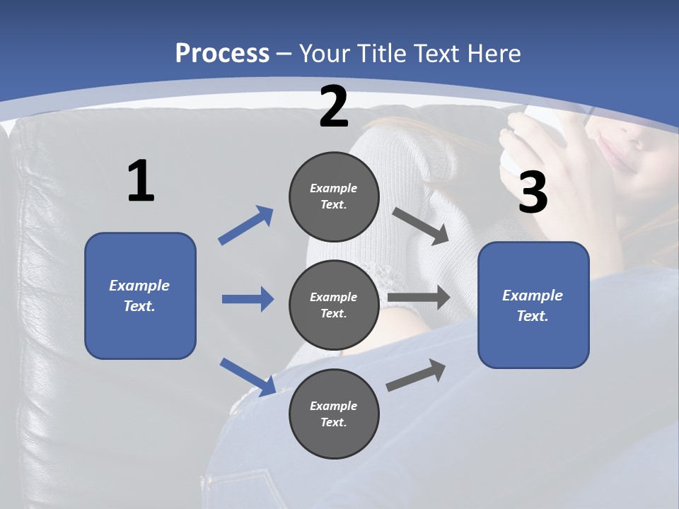 A Woman Sitting On A Couch Holding A Remote Control PowerPoint Template