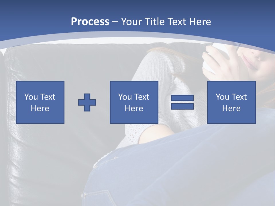 A Woman Sitting On A Couch Holding A Remote Control PowerPoint Template