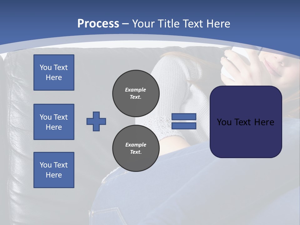 A Woman Sitting On A Couch Holding A Remote Control PowerPoint Template