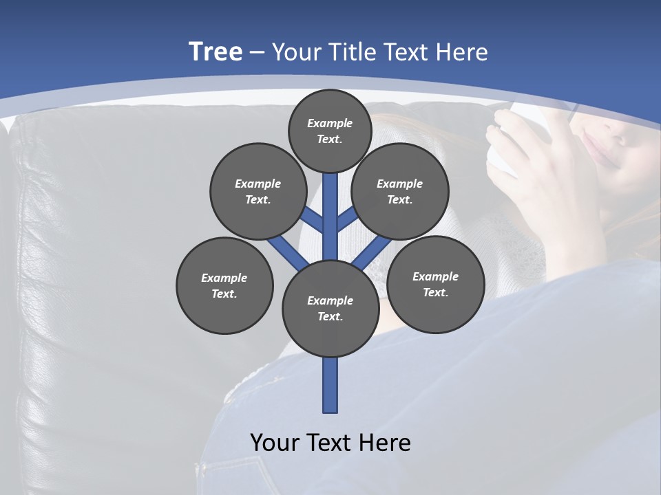 A Woman Sitting On A Couch Holding A Remote Control PowerPoint Template