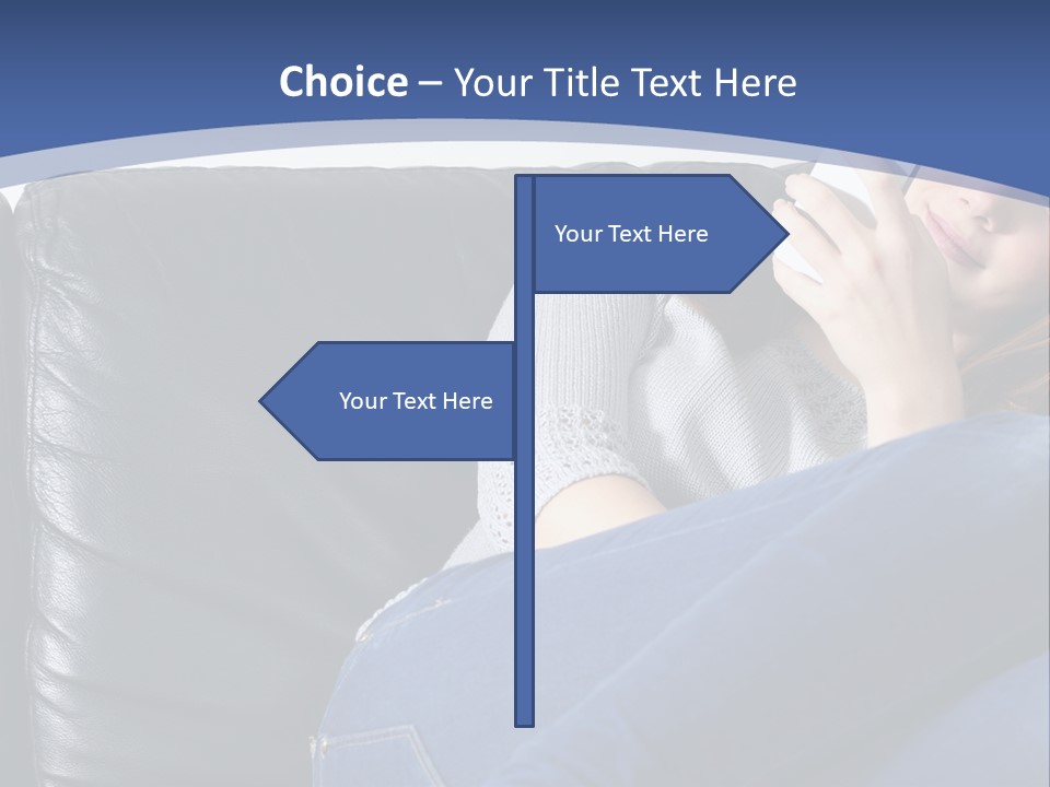 A Woman Sitting On A Couch Holding A Remote Control PowerPoint Template