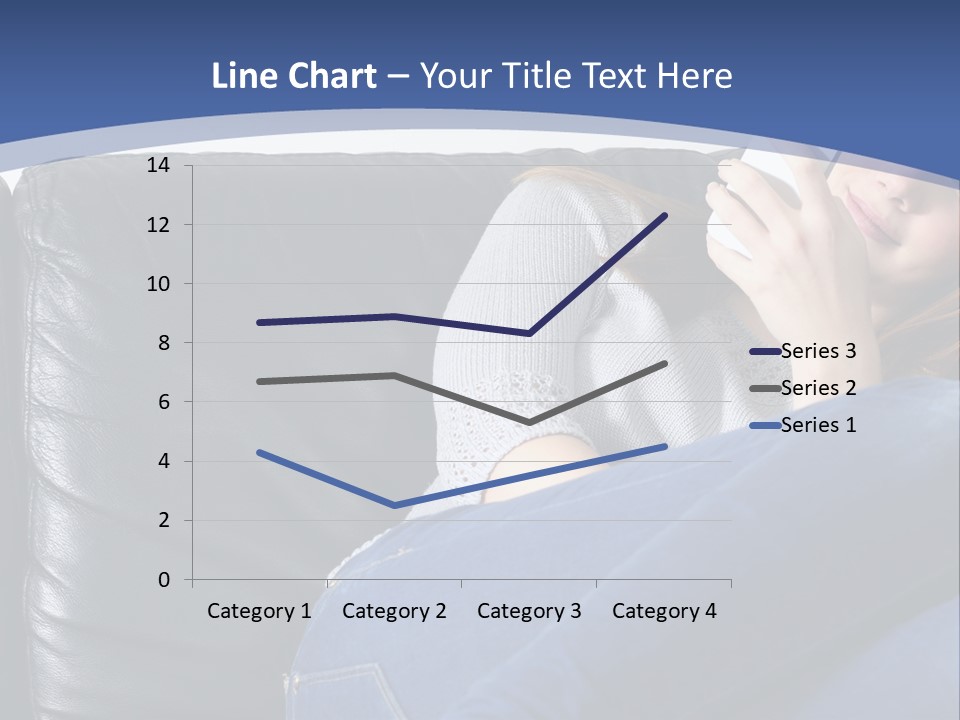 A Woman Sitting On A Couch Holding A Remote Control PowerPoint Template