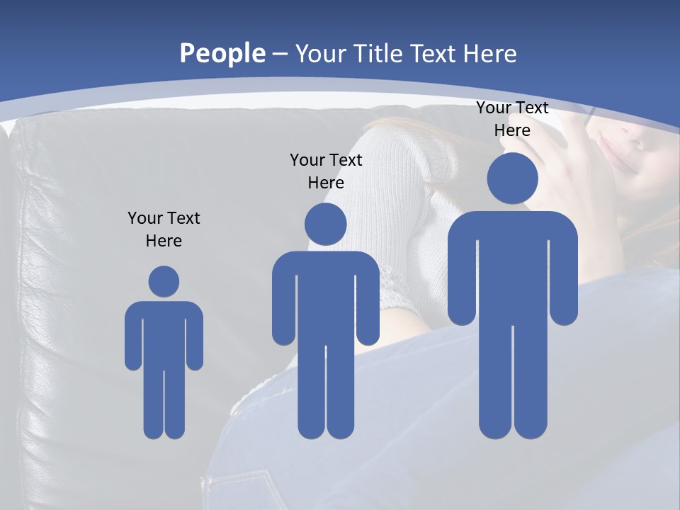 A Woman Sitting On A Couch Holding A Remote Control PowerPoint Template