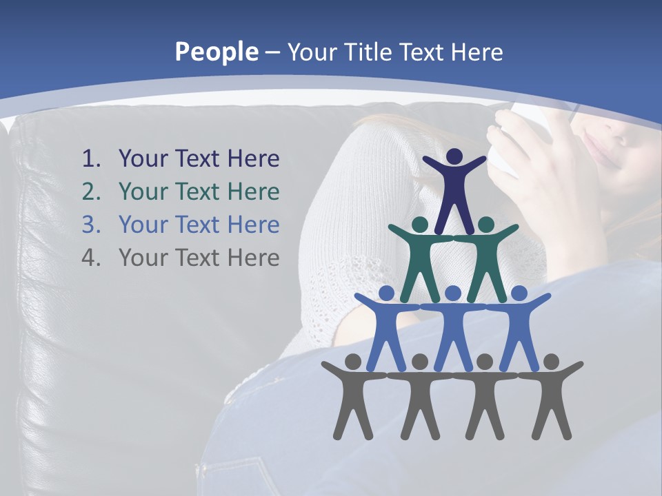 A Woman Sitting On A Couch Holding A Remote Control PowerPoint Template