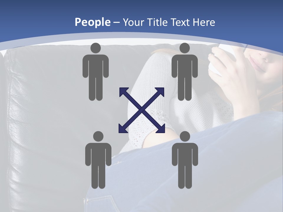 A Woman Sitting On A Couch Holding A Remote Control PowerPoint Template