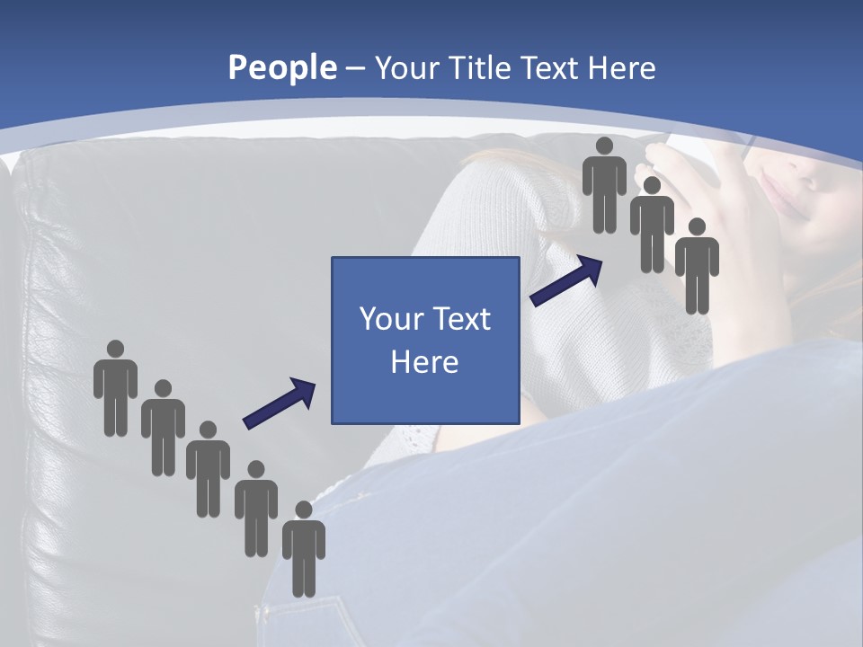 A Woman Sitting On A Couch Holding A Remote Control PowerPoint Template