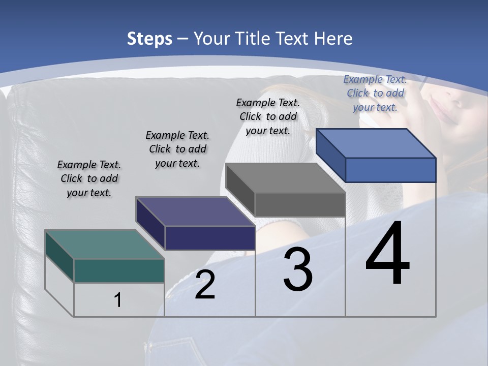 A Woman Sitting On A Couch Holding A Remote Control PowerPoint Template