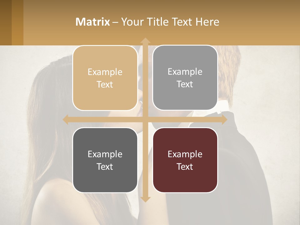 A Man And A Woman Kissing Each Other PowerPoint Template