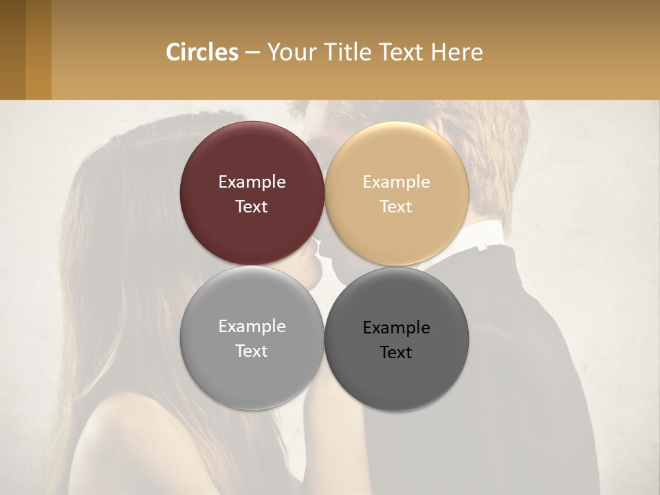 A Man And A Woman Kissing Each Other PowerPoint Template