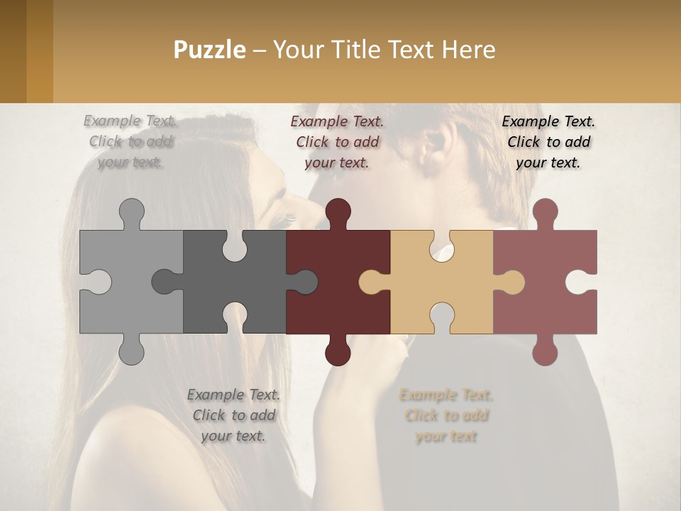 A Man And A Woman Kissing Each Other PowerPoint Template