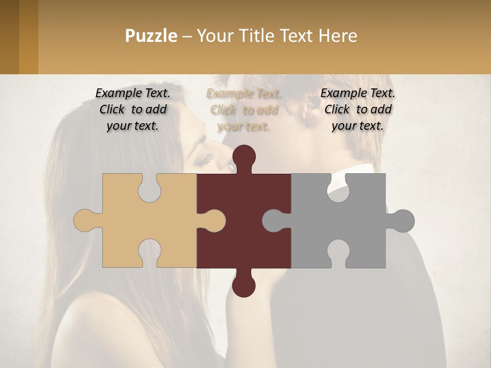 A Man And A Woman Kissing Each Other PowerPoint Template