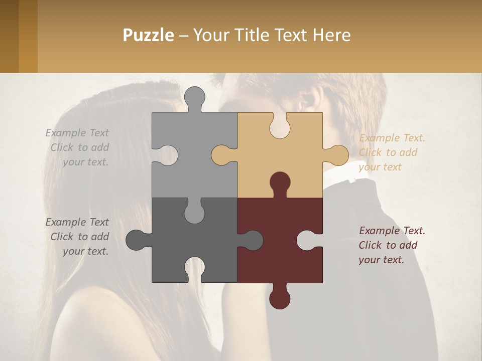 A Man And A Woman Kissing Each Other PowerPoint Template