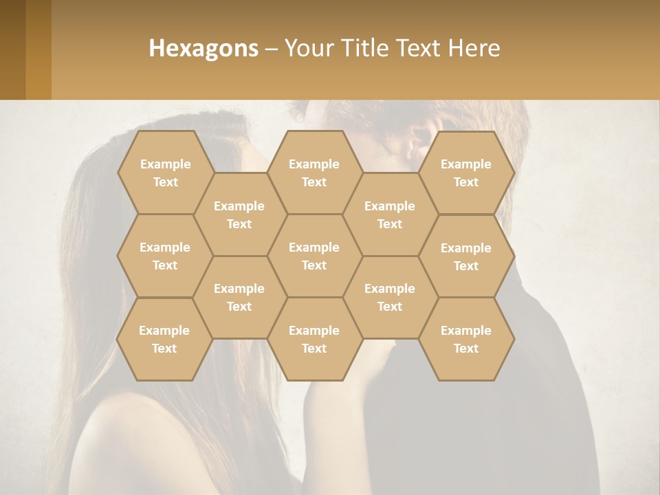 A Man And A Woman Kissing Each Other PowerPoint Template