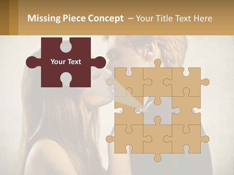 A Man And A Woman Kissing Each Other PowerPoint Template