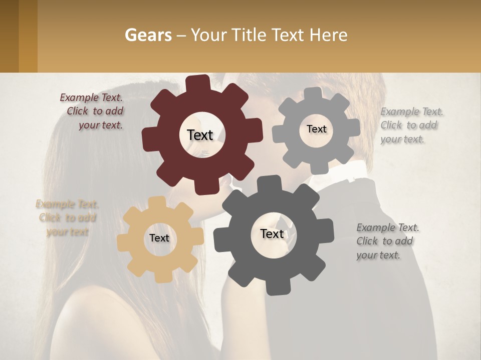 A Man And A Woman Kissing Each Other PowerPoint Template