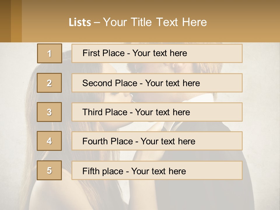 A Man And A Woman Kissing Each Other PowerPoint Template