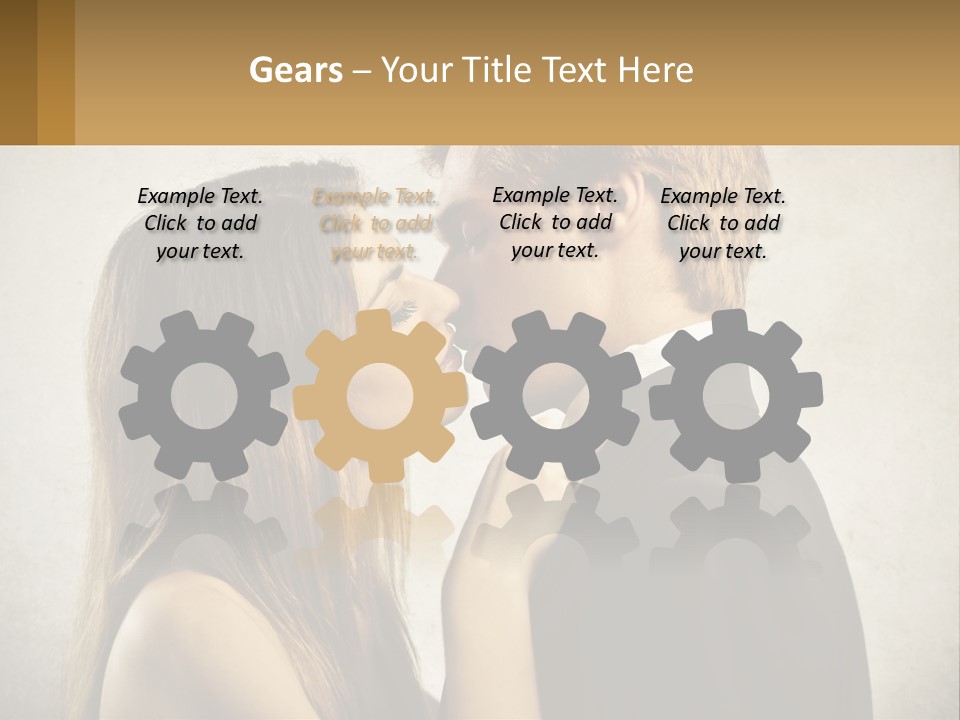 A Man And A Woman Kissing Each Other PowerPoint Template