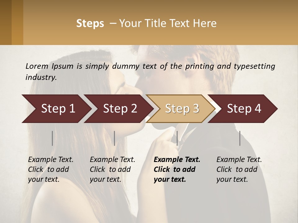 A Man And A Woman Kissing Each Other PowerPoint Template