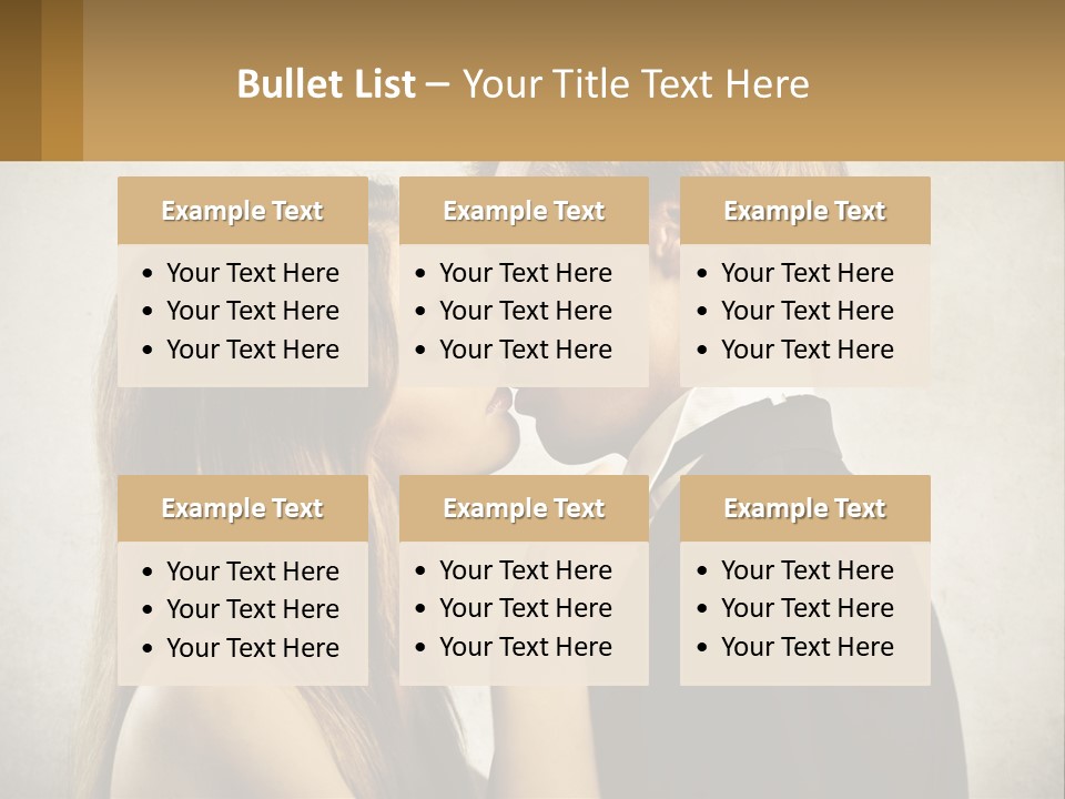 A Man And A Woman Kissing Each Other PowerPoint Template