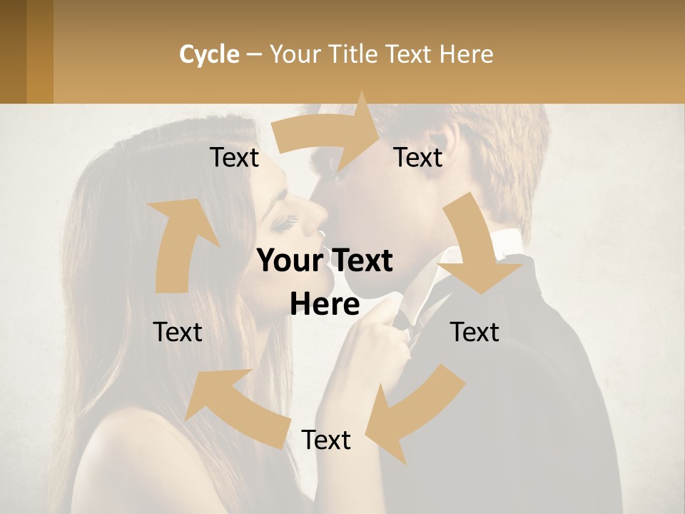 A Man And A Woman Kissing Each Other PowerPoint Template