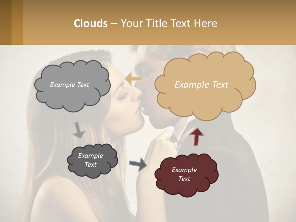 A Man And A Woman Kissing Each Other PowerPoint Template