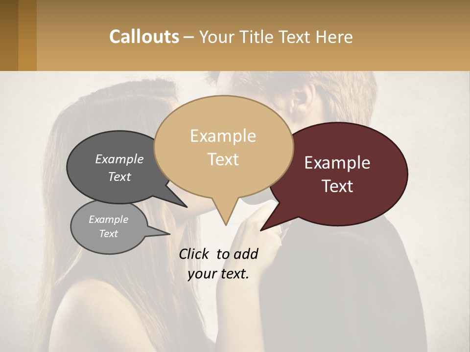 A Man And A Woman Kissing Each Other PowerPoint Template