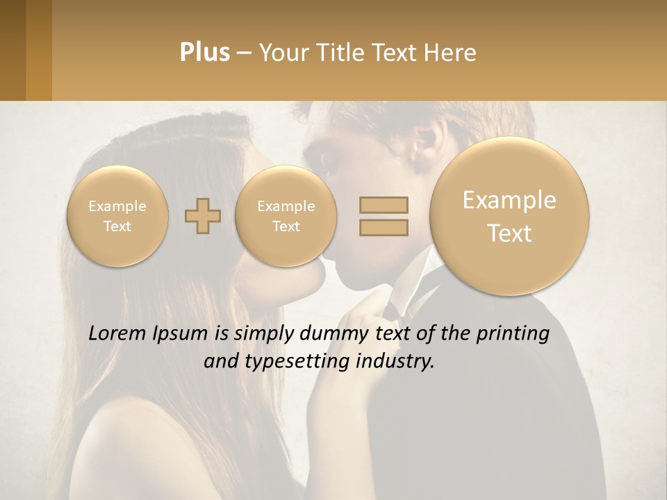 A Man And A Woman Kissing Each Other PowerPoint Template