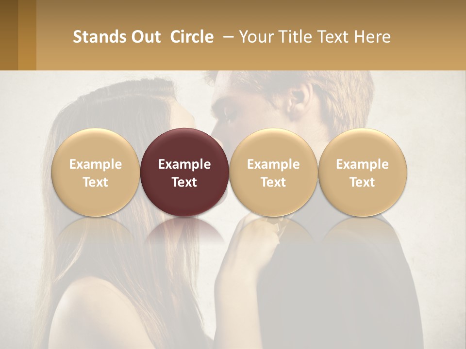 A Man And A Woman Kissing Each Other PowerPoint Template