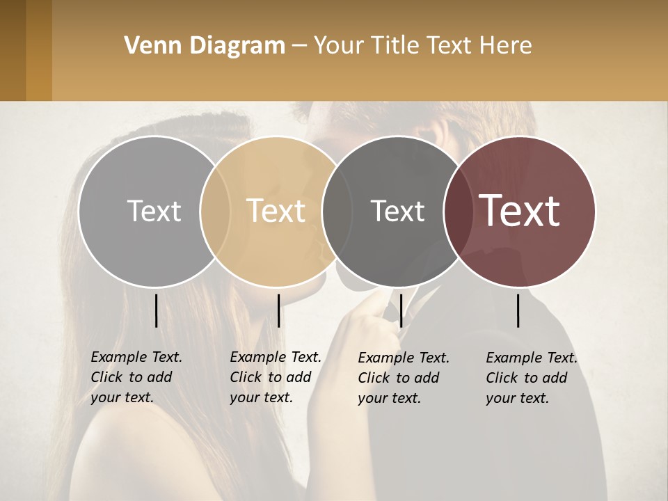 A Man And A Woman Kissing Each Other PowerPoint Template
