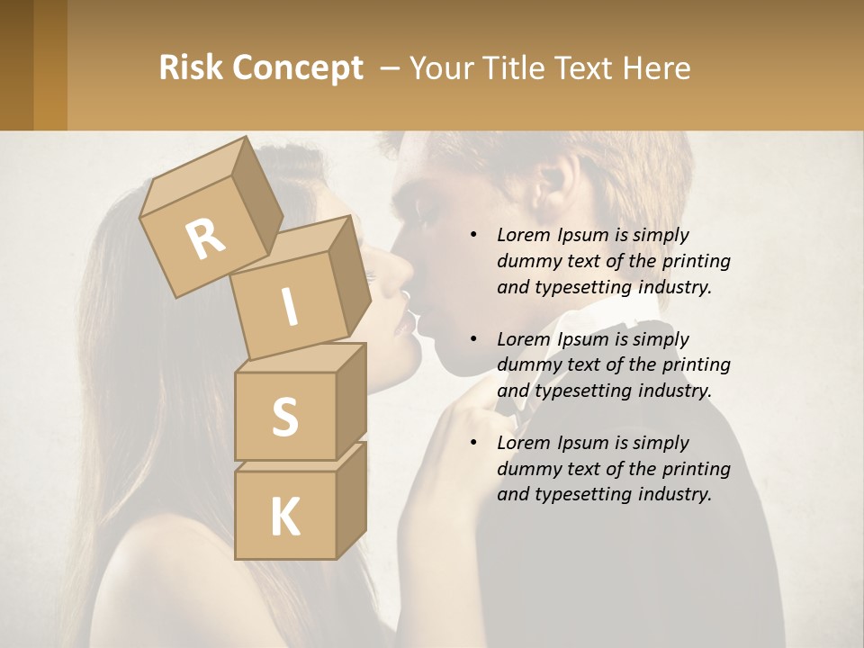 A Man And A Woman Kissing Each Other PowerPoint Template