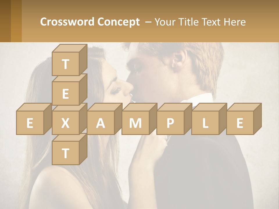 A Man And A Woman Kissing Each Other PowerPoint Template